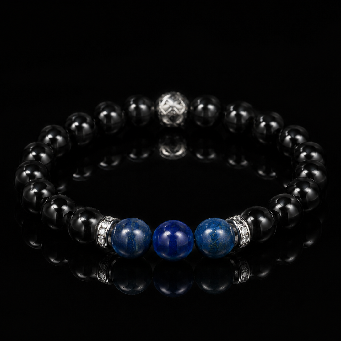 Blue Tiger Eye & Black Agate