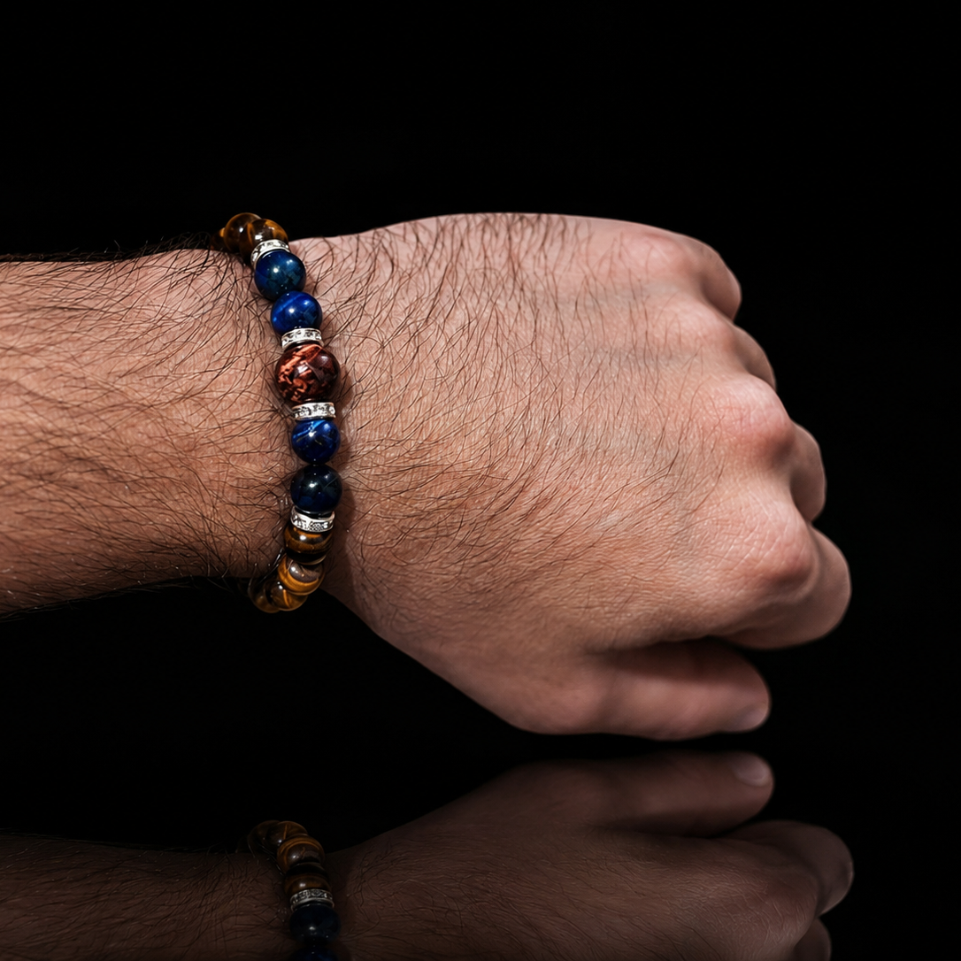 Red, Blue & Brown Tiger Eye
